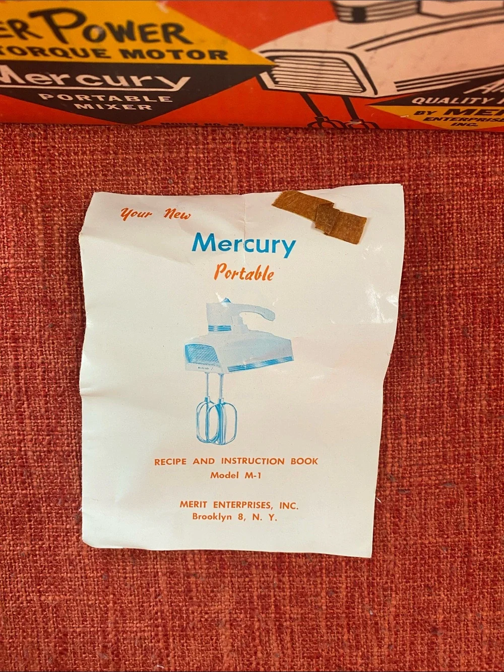 Vintage Mercury Portable Mixer Model Number M1